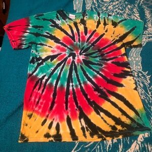 Earthbound Rasta Spiral Tie Dye T Shirt NEW